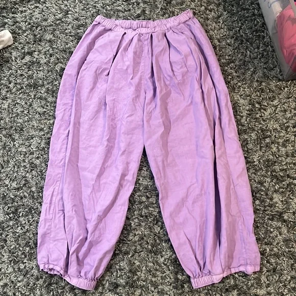 Free People Lavender Wide-Leg Pants - Picture 4 of 5